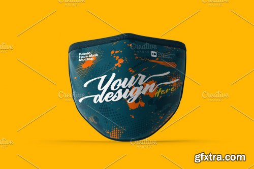 CreativeMarket - Fabric Face Mask Mockup 7150704