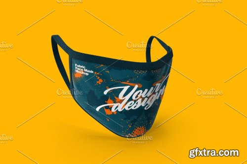 CreativeMarket - Fabric Face Mask Mockup 7150704