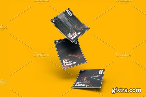 CreativeMarket - Flyer or Poster A4 Mockup 7306679