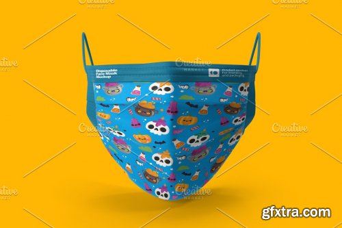 CreativeMarket - Disposable Face Mask Mockup 7150706