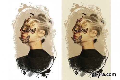 Watercolor Photo Clipping Masks, Frames