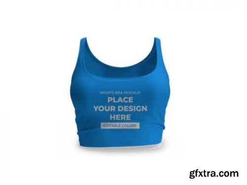 Sports Bra Mockup Template Set PSD