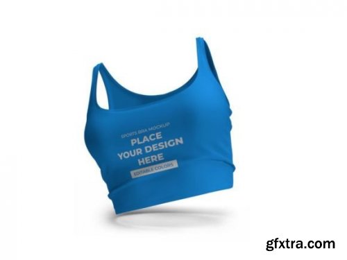 Sports Bra Mockup Template Set PSD