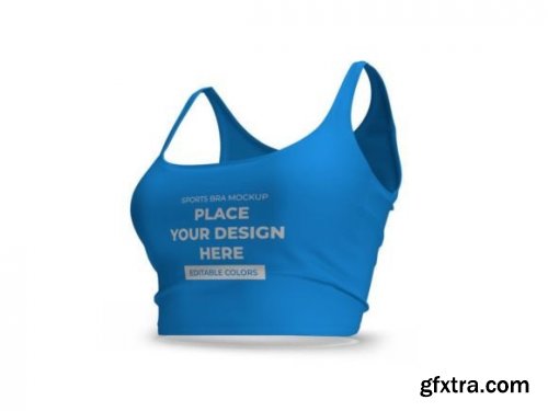 Sports Bra Mockup Template Set PSD