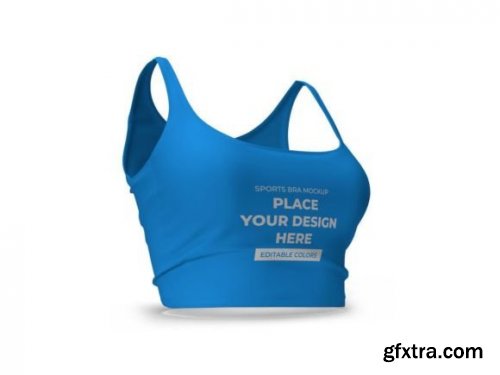 Sports Bra Mockup Template Set PSD