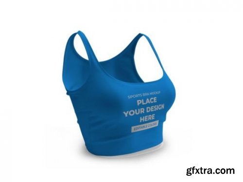 Sports Bra Mockup Template Set PSD