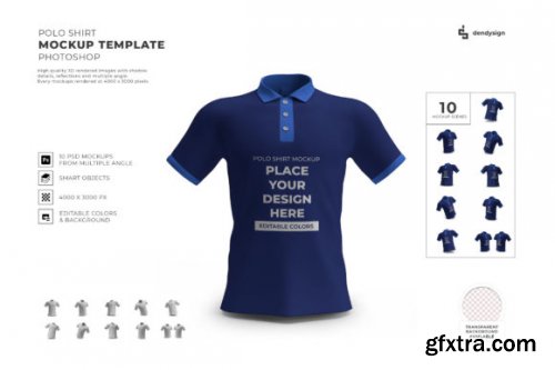 Polo Shirt Mockup Template Bundle