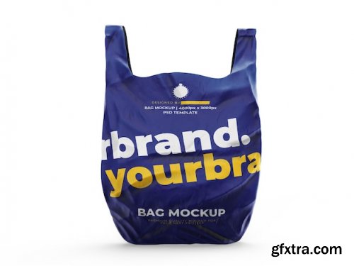 Shopping plastic bag mockup