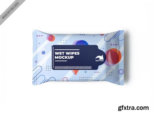 Wet wipes package mockup