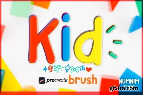 Procreate Brush Kid Cute Alphabet a-Z