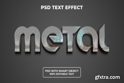 3D Text Effect Metal Style