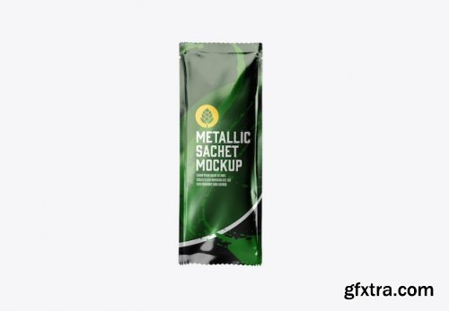 Plastic liquid sachet mockup