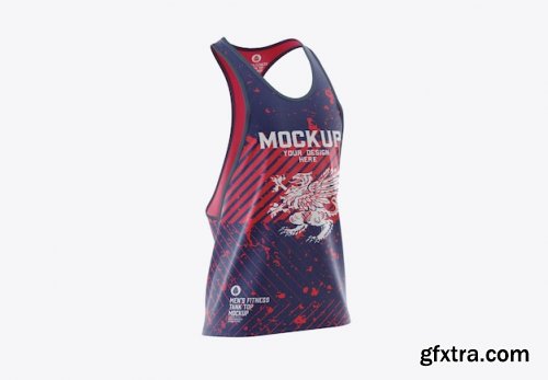 Men's fitness tank top mockup