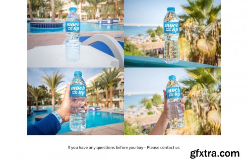 CreativeMarket - Water Bottle Mockup Set 7320393