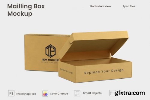 Mailing box mockup