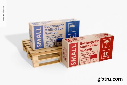 Rectangular mailing boxes mockup