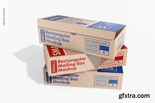 Rectangular mailing boxes mockup