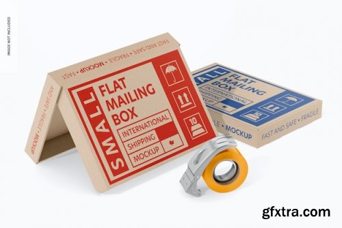 Flat mailing boxes mockup