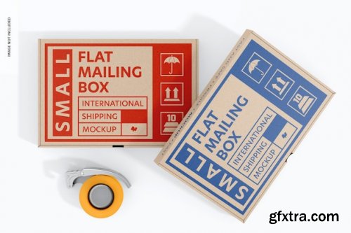 Flat mailing boxes mockup