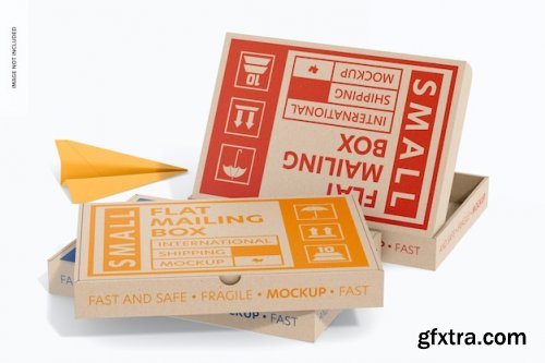 Flat mailing boxes mockup