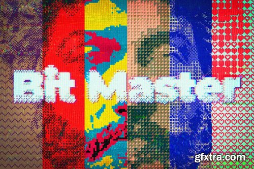 CreativeMarket - Bit Master - Bitmap PSD Template 7320479