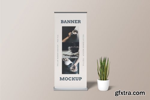 CreativeMarket - Rollup Banner Mockup 7241006