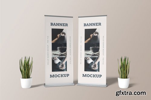 CreativeMarket - Rollup Banner Mockup 7241006