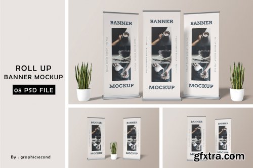 CreativeMarket - Rollup Banner Mockup 7241006