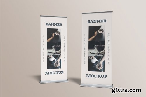 CreativeMarket - Rollup Banner Mockup 7241006