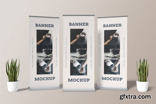 CreativeMarket - Rollup Banner Mockup 7241006