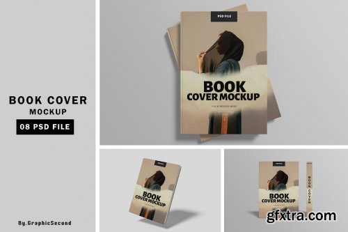 CreativeMarket - Book Cover Mockup 7308588