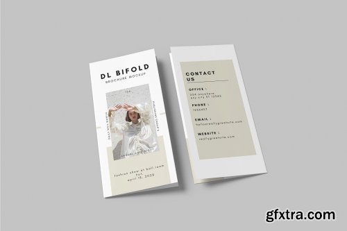 CreativeMarket - DL Bifold Brochure Mockup 7313698