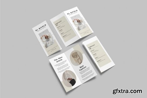 CreativeMarket - DL Bifold Brochure Mockup 7313698