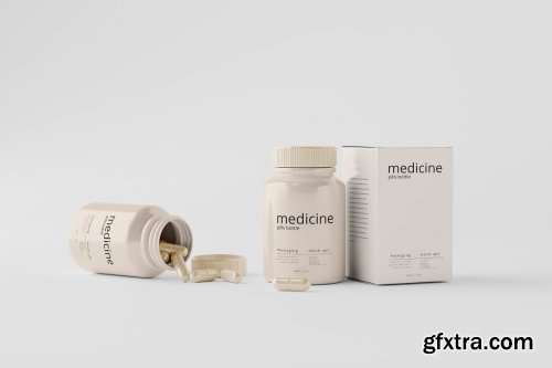 CreativeMarket - Capsules Bottle Mockups 7320153