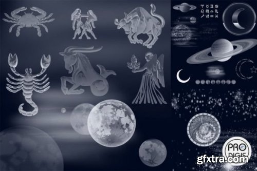 Procreate Brushes Stamps Zodiac Moon