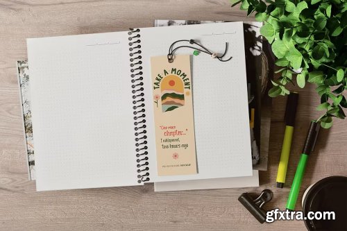 Paper Bookmark Mockup