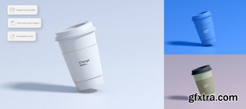 Paper cup of coffee mockup