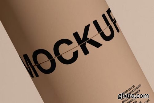 Glass Bottle and Paper Tube Mockup