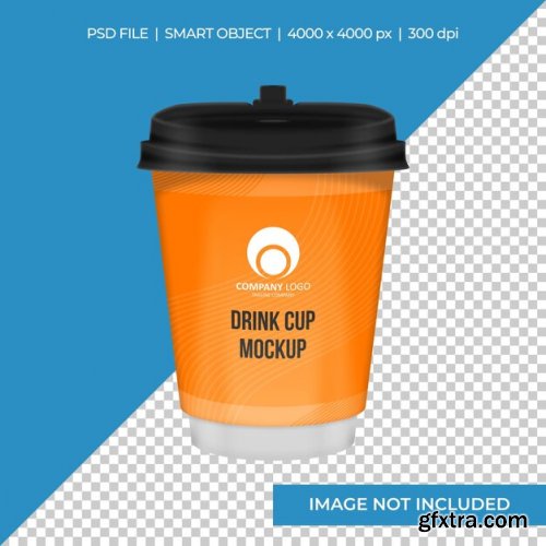 Drink paper cup mockup