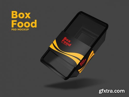 Box food label mockup