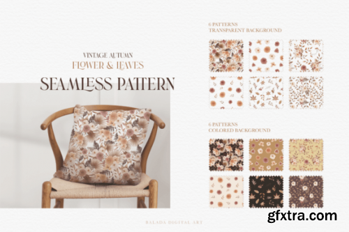 Autumn Watercolor Seamless Patterns