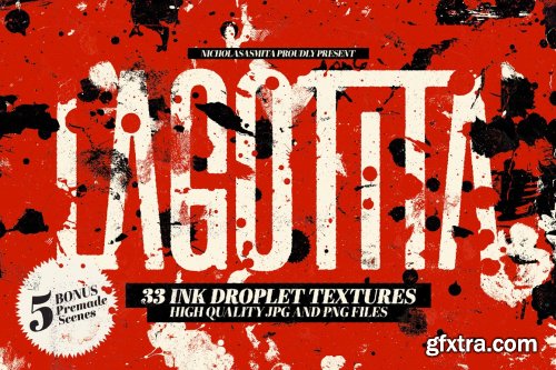 CreativeMarket - La Gogita: 33 Ink Droplet Textures 3516760