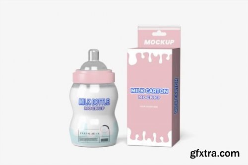 Milk Bottle Mockup