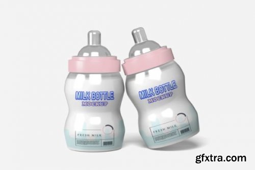 Milk Bottle Mockup