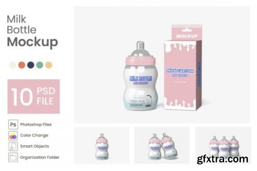 Milk Bottle Mockup