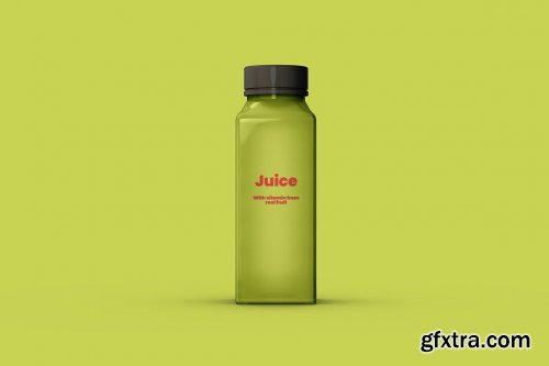 CreativeMarket - Juice Bottle Packaging Mockup - 3 Views 7345179