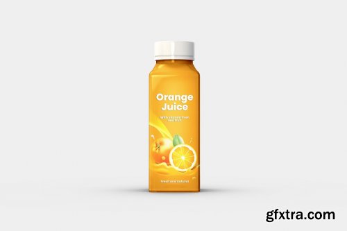 CreativeMarket - Juice Bottle Packaging Mockup - 3 Views 7345179