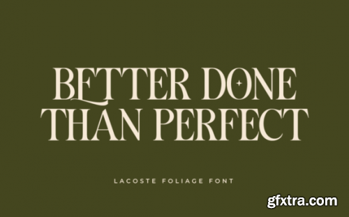  Lacoste Foliage Font