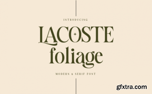  Lacoste Foliage Font