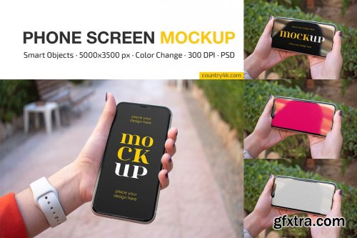 CreativeMarket - Phone Screen Mockup Set 7346116